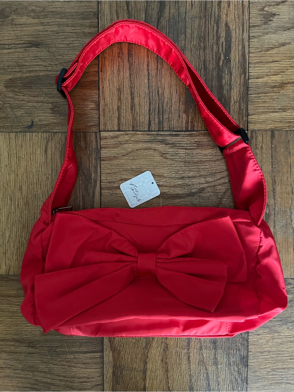 NWT Free People Red Lucca Coquette Bow Crossbody Retails $68 Whimsy